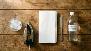 household items needed to remove candle wax from fabric